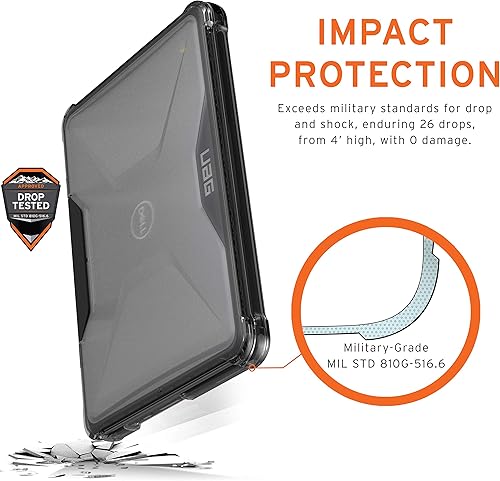 Miniatura 3 de URBAN ARMOR GEAR UAG - Funda protectora para laptop compatible con Dell Chromebook 31003110 (hielo), ligera, resistente a caídas militares