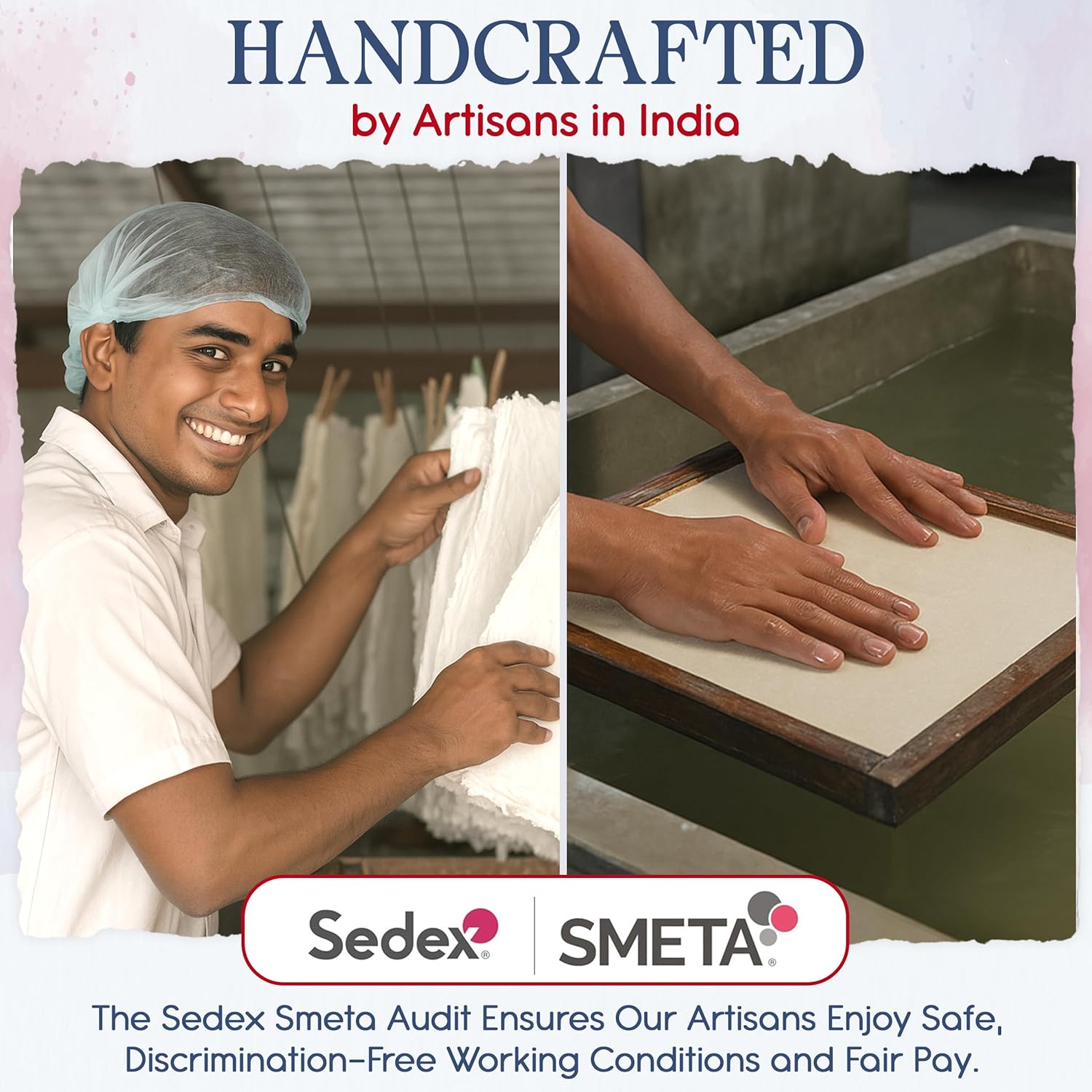 Wanderings Handmade Antiqued Envelope with Deckle Edge - 4.25 x 6.25" - Package of 25 for Writers Invitations Announcements - Cold Press Thick 150 GSM Recycled Paper - Image 5