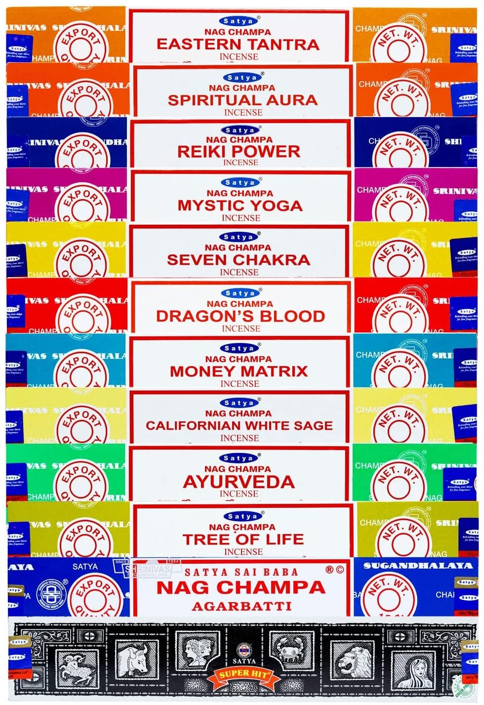 Giftlocaluk White Satya Incense Sticks, Series 2, 12X15g