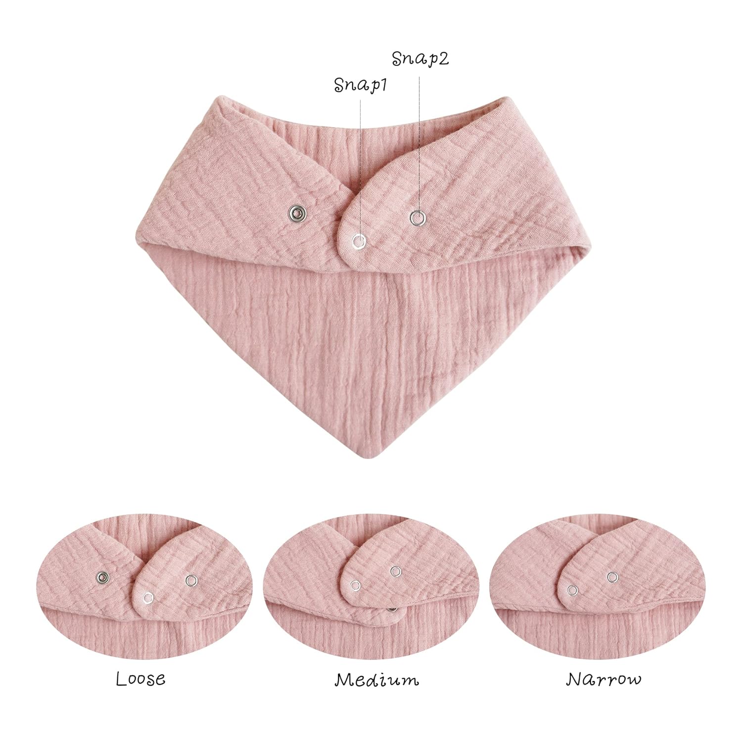 Konssy Muslin Baby Bibs 10 Pack Baby Bandana Drool Bibs 100% Cotton for Unisex Boys and Girls, Soft Absorbent Set for Teething and Drooling - Image 4