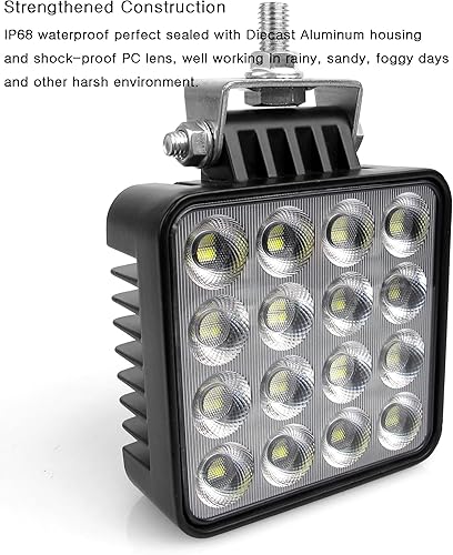 Miniatura 5 de Luz LED de 4 pulgadas para conducción de inundación, impermeable, luces auxiliares para automóvil, 4 x 4, todoterreno, SUV, remolque, camión,