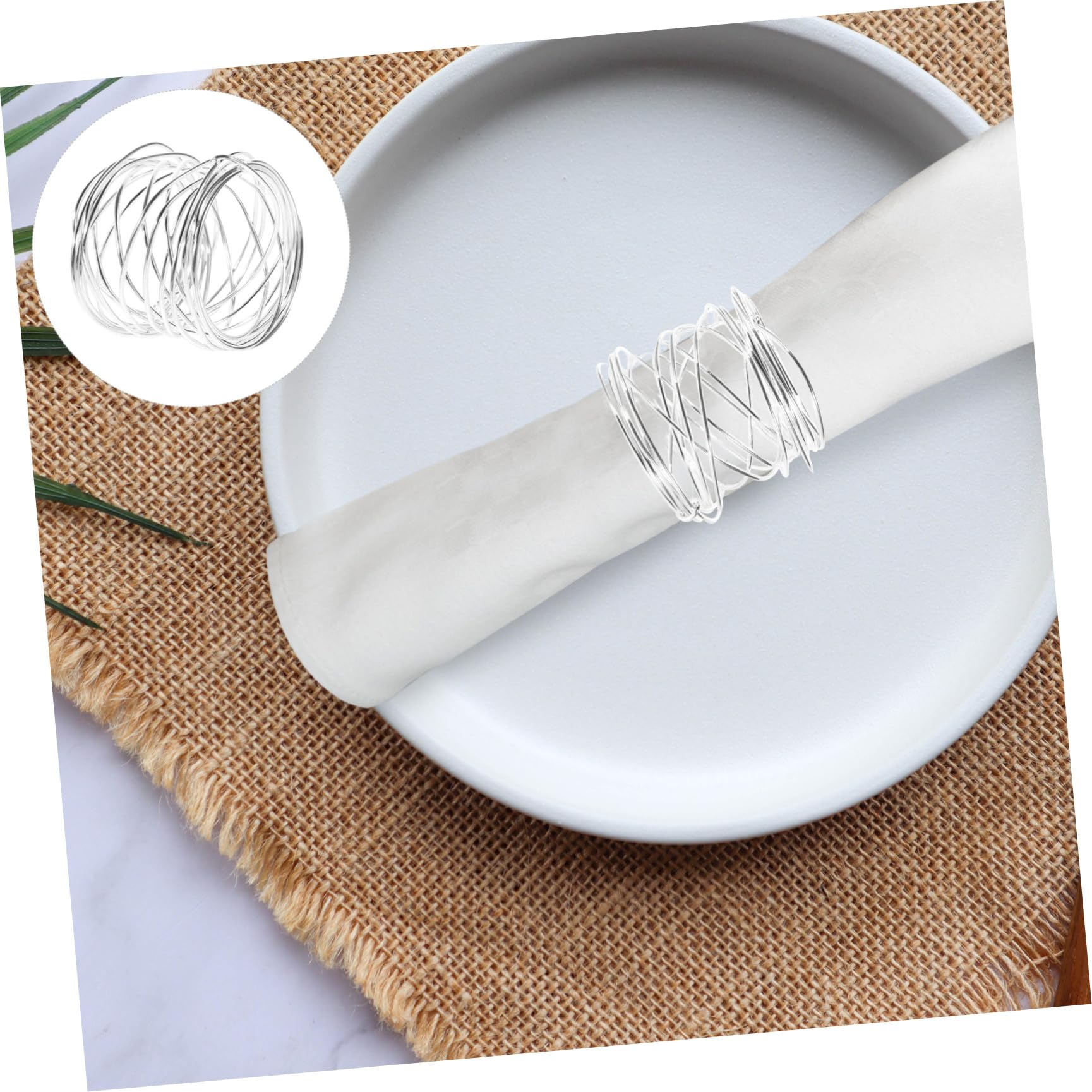 MAGICLULU 3 Set Portatovaglioli Metallo Per Decorazioni Da Tavolo Per Matrimoni E Feste Per Tovaglioli 6 Pezzi*3