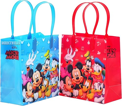 Disney Mickey Mouse and Friends 12 Party Favors de personajes de calidad Premium Pequeñas bolsas de regalo reutilizables