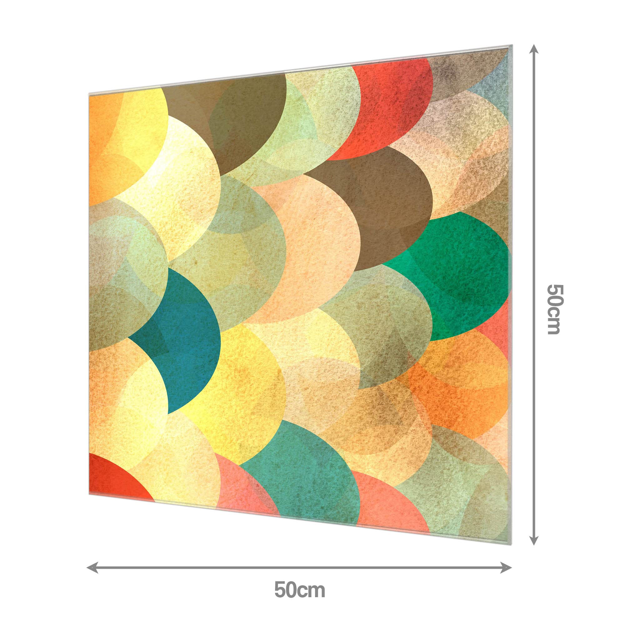 Banjado Glas Magnettafel 50x50 Cm Mit Nordseestrand-Motiv – Beschreibbare Pinnwand Für Küche & Büro