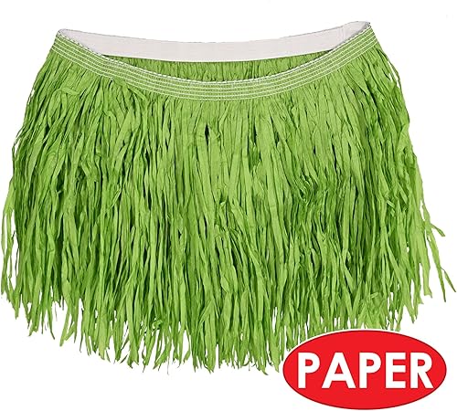 Miniatura 4 de Beistle Minifalda hula para mujer adulta para Luau niña, accesorio de disfraz de niña, verde, 16 x 36 de EE. UU