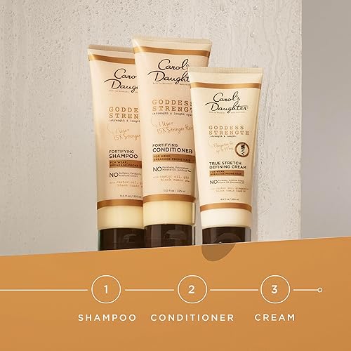 Miniatura 10 de Carol's Daughter Goddess Strength True Stretch Defining Hair Cream para ondas, bobinas y rizos, crema definidora de rizos con aceite de ricino, 6.8
