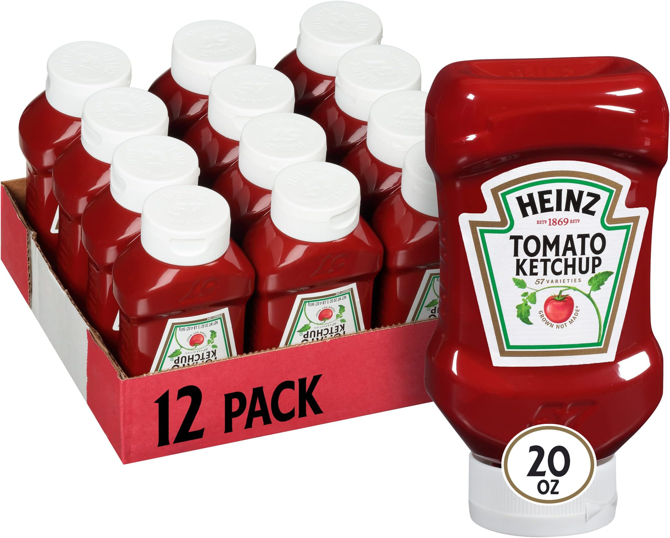Ketchup Forever Full Inverted Bottle (20 oz, Pack of 12)