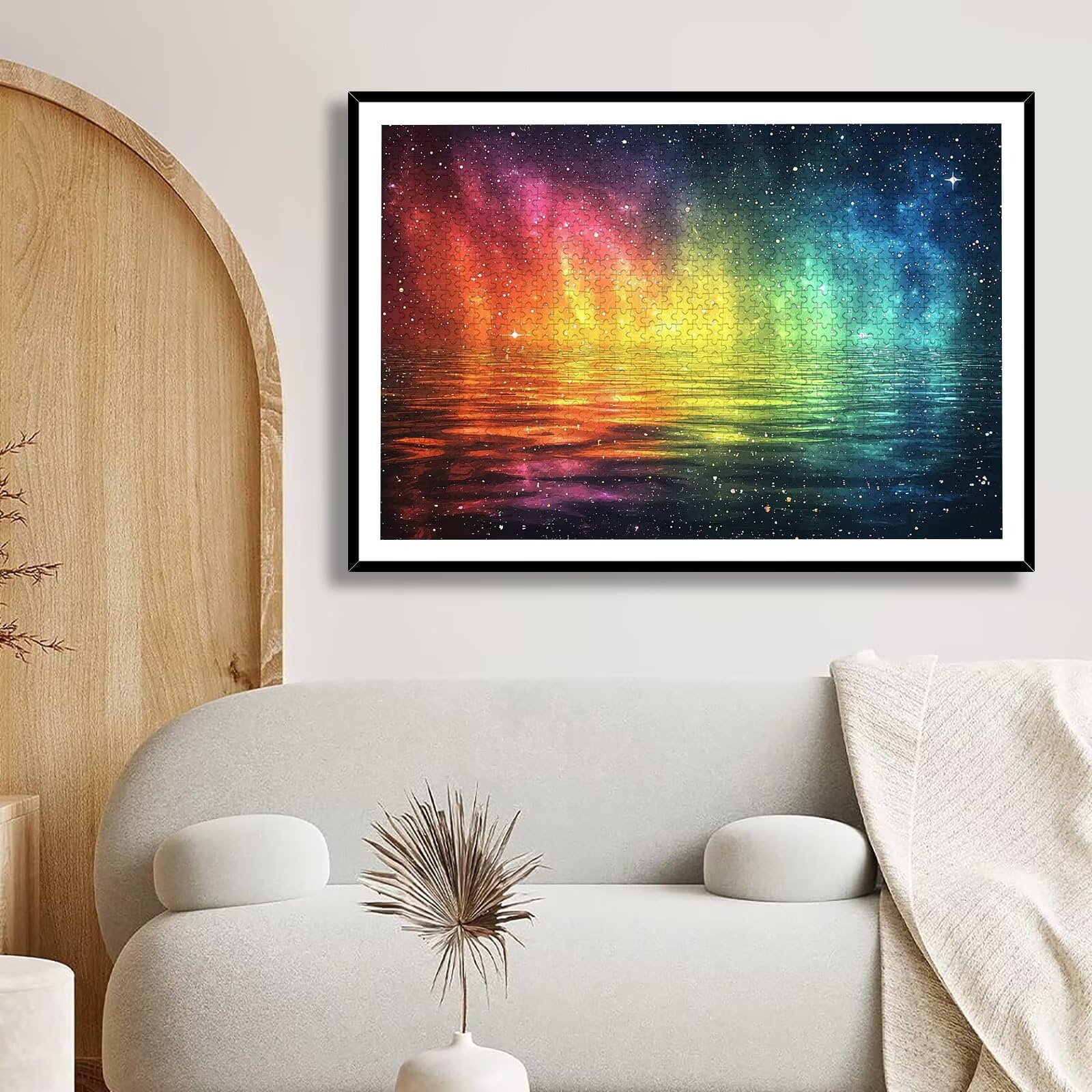 Puzzle 2000 sztuk dla dorosłych dzieci, drewniane puzzle Aurora dla dorosłych, wymagające krajobrazy puzzle edukacyjne dla rodzin, łamigłówka z pudełkiem do dekoracji domu, prezent dla kobiet, -8956