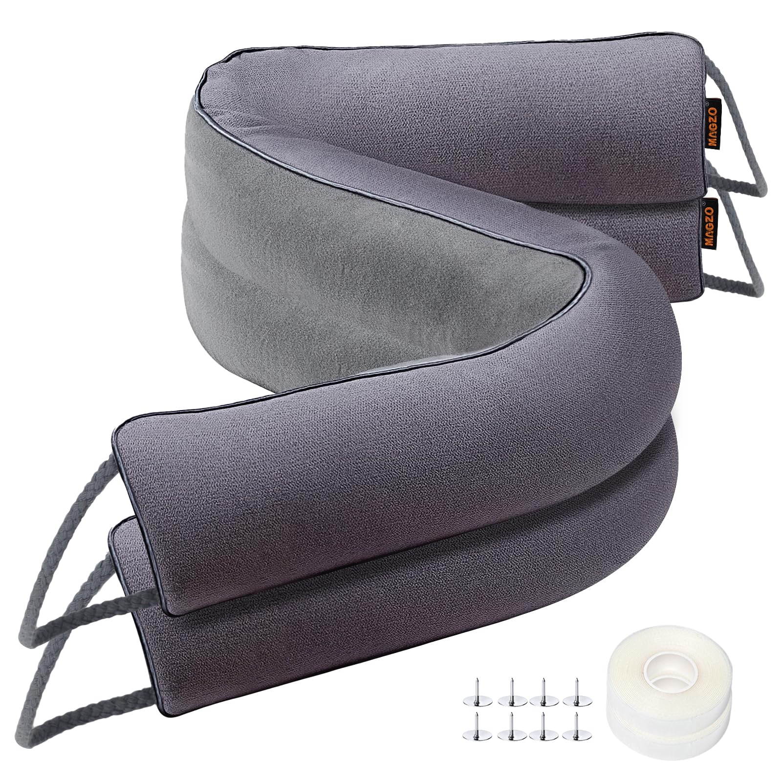 MAGZO Draft Stopper for Bottom of Door 36 Inches, 2-Pack Gray