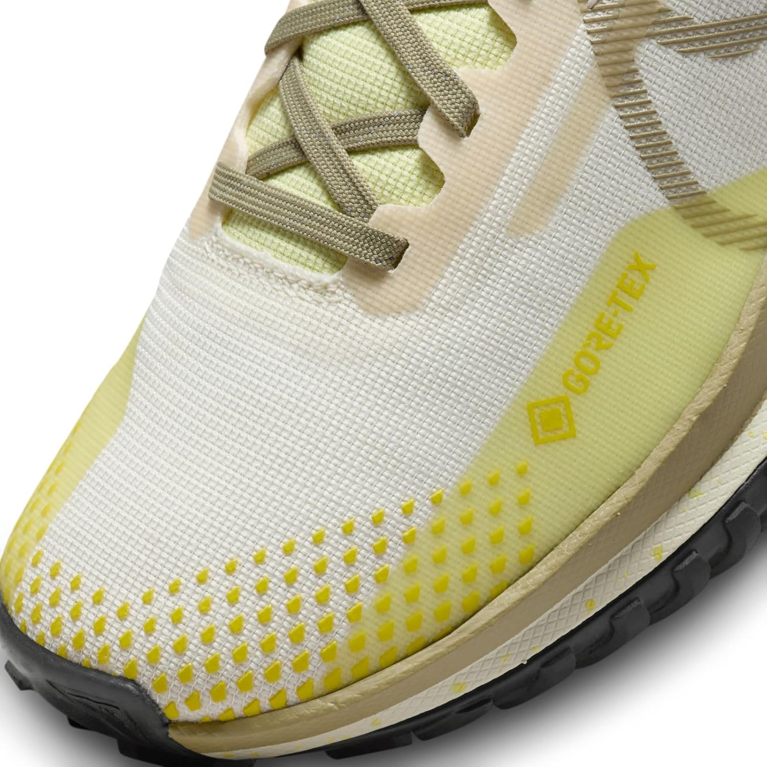 Nike Women's React Pegasus Trail 4 Gore-texSneaker, Light Ivory Neutral Olive Green Bright Green, 11.5 US