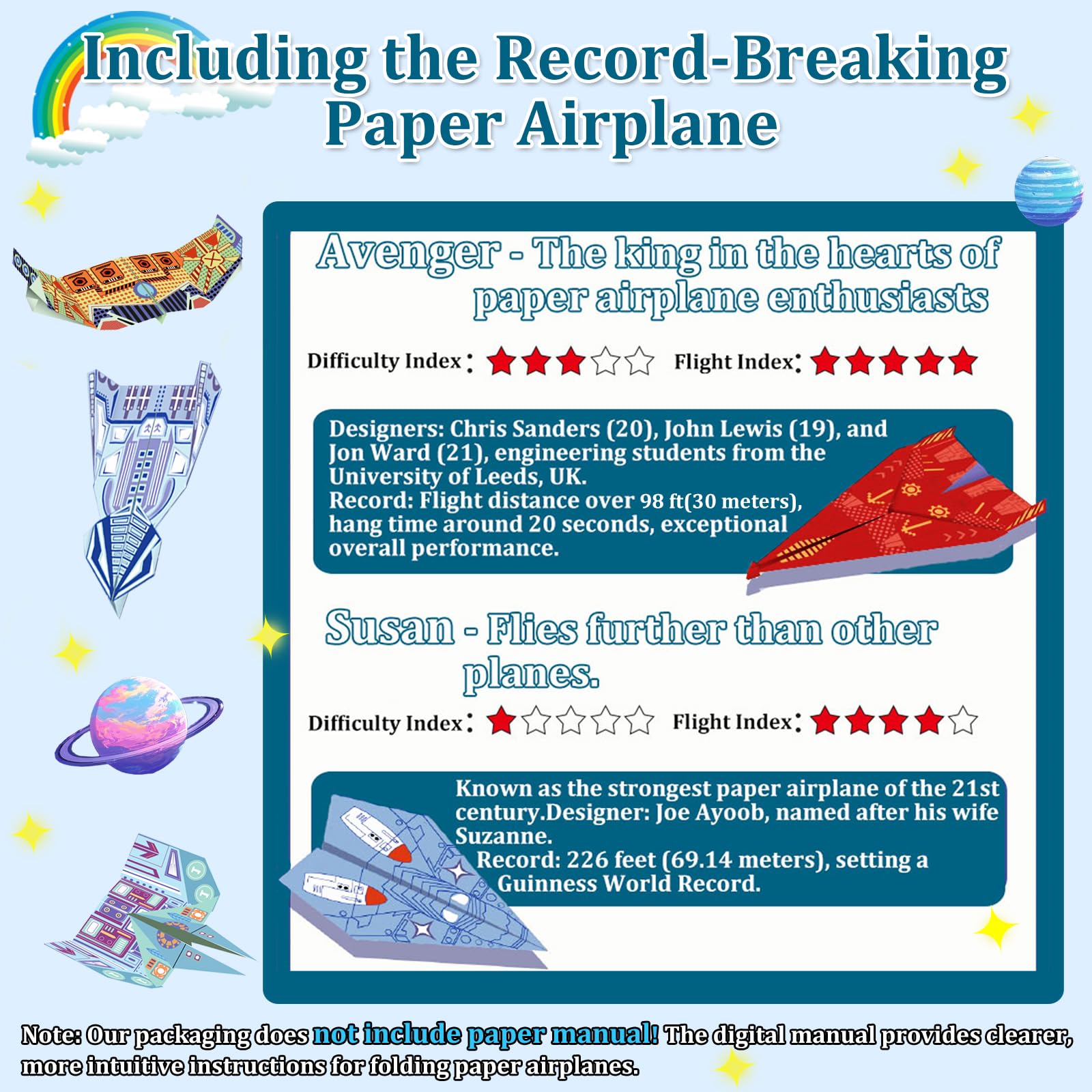 Paper Airplane Kits - 16 Designs & Digital Guide -2