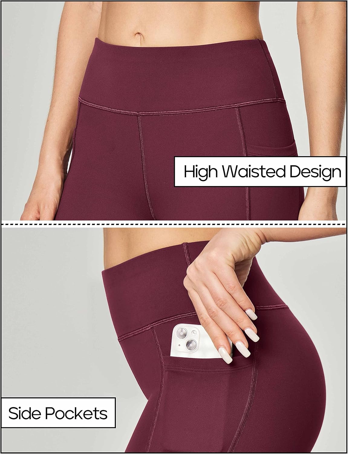 Heathyoga Women's Yoga Pants with Pockets for Women Bootcut Wide Leg Pants for Women High Waisted Workout Pants