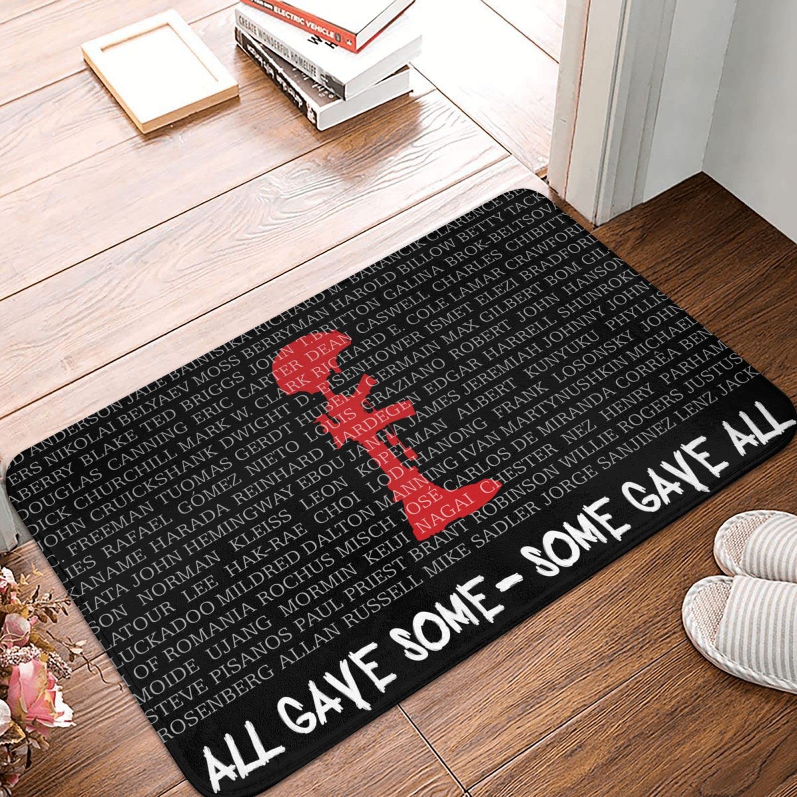 Paillasson d'extérieur grand format 50x80 cm avec zone de grattage humour militaire