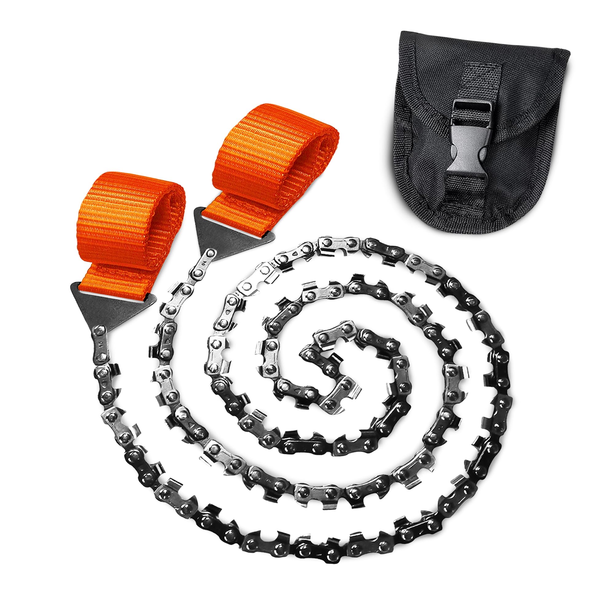 Rope Saw for Tree Limbs - Pocket Chainsaw for Survival with Bag | Stainless Steel 25" Folding Tree Saw with Bi-Directional Teeth, Essential for Camping Gear, Survival Gear or Emergency Setup