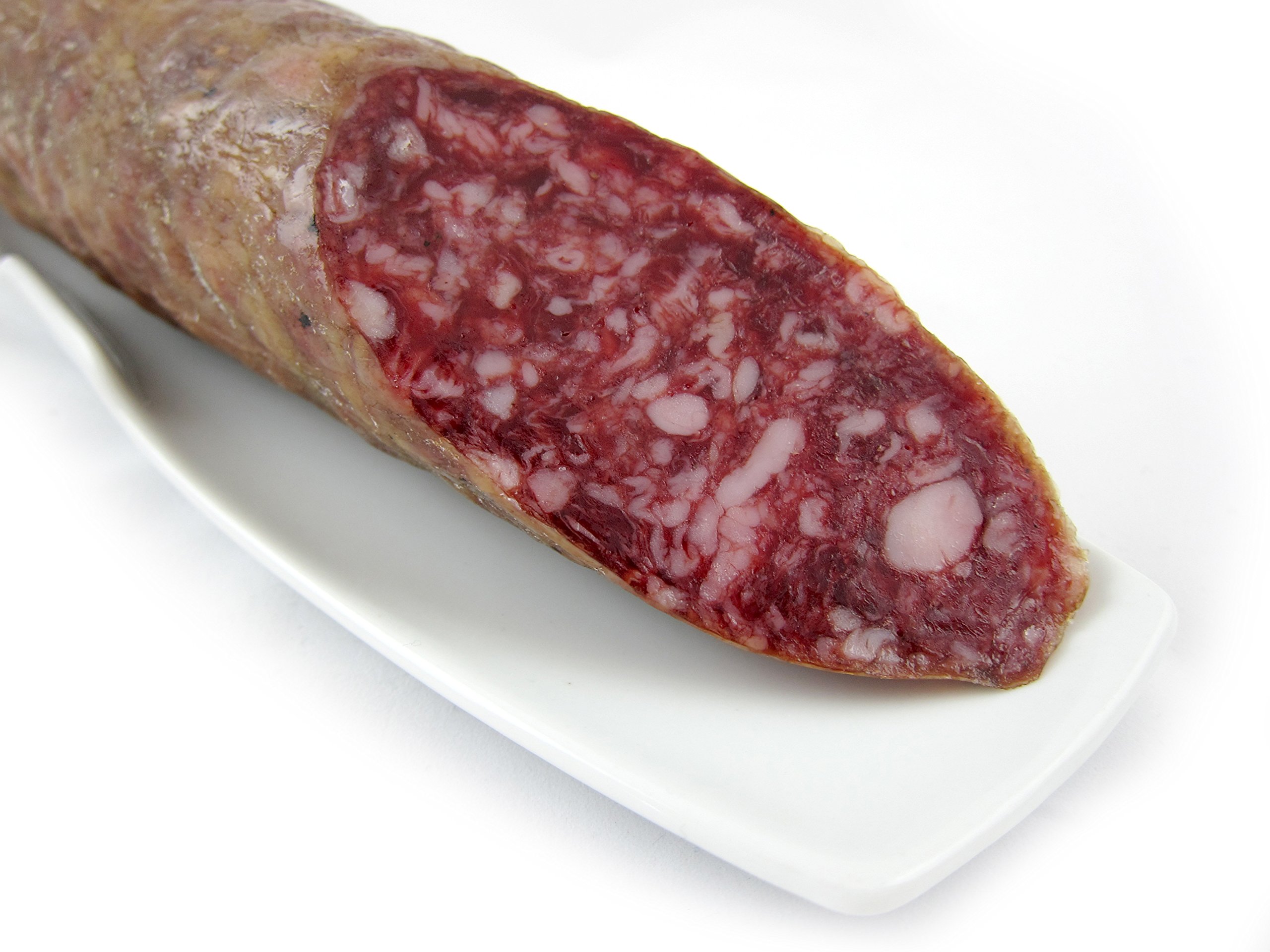 SALCHICHÓN CULAR IBÉRICO BELLOTA CERTIFICADO ELABORACIÓN TRADICIONAL Y CURACIÓN EN BODEGA NATURAL. PIEZA DE 700-800 gr ENVASADA AL VACIO