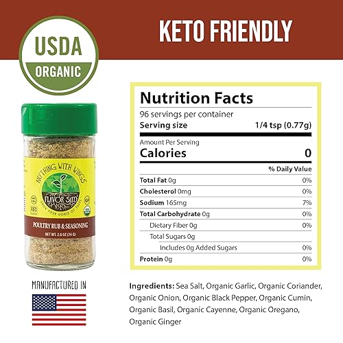 Miniatura 6 de FLAVOR SEED - Anything With Wings - Condimento orgánico para aves de corral - Ideal para pollo, pavo, faisán, huevos, Kosher, paleo orgánico, Keto,