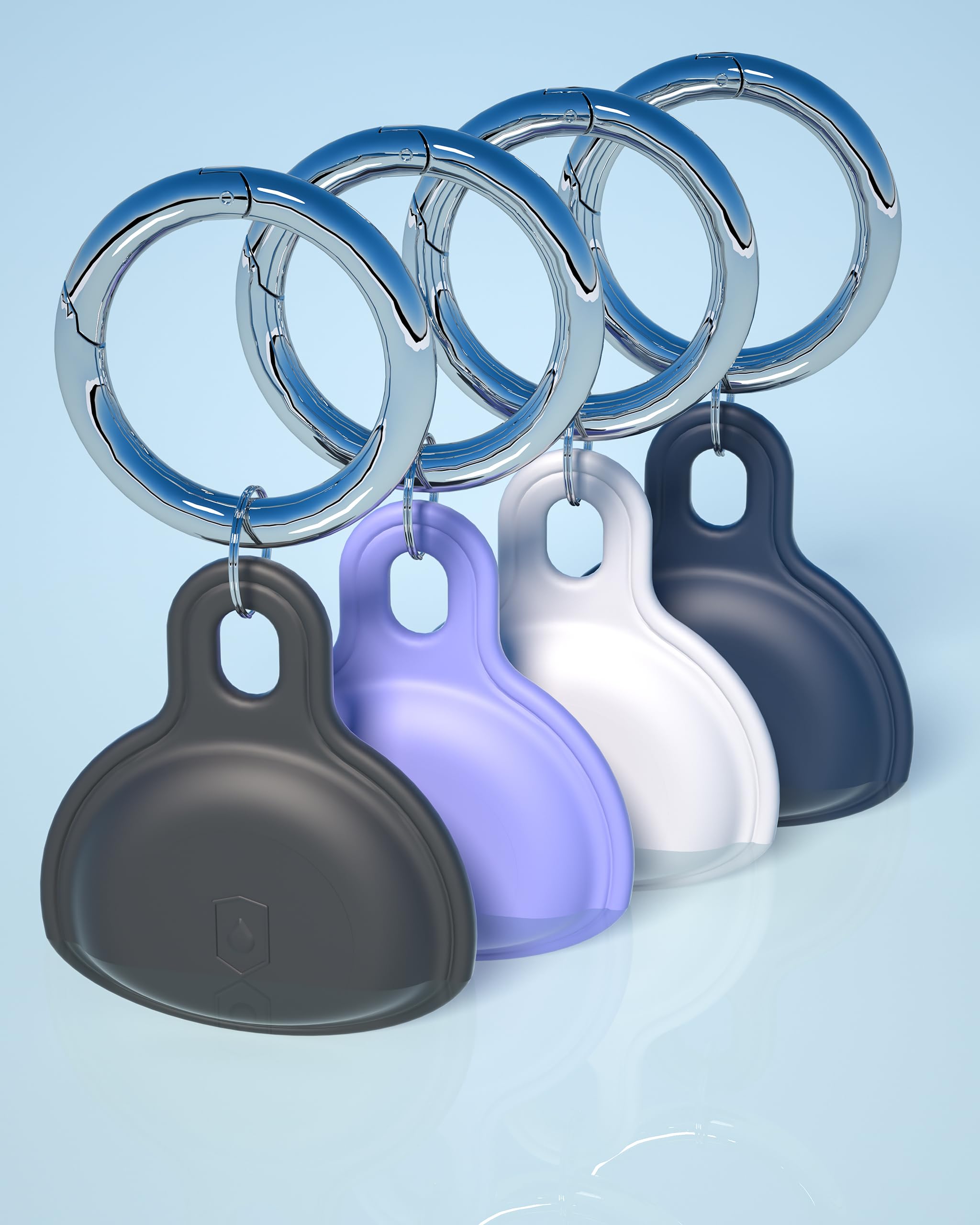 4 Pcs Airtag Keychain Waterproof, Soft Silicone Airtags Keychain Holder, Apple air tagtag Suitable for Apple Tags, Shockproof air tag case GPS Tracker Cover for Dog Cat Collar, Luggage, Key(4 Color)