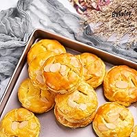 Vista 3 de 11-Inch Baking Sheet Pan Non-Stick Square Baking Pan Jelly Roll Bakeware for Oven Roasting 11.2" × 11.2" × 1.38" (Champagne Gold)