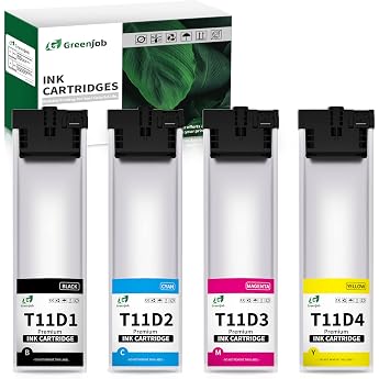 T11D1-T11D4 Replacement for Epson Cartridges T11D1 T11D2 T11D3 T11D4 Compatible with Epson Workforce Pro WF-C5390DW BAM Workforce Pro WF-C5890DWF BAM Workforce Pro WF-C5390DN 4-Pack