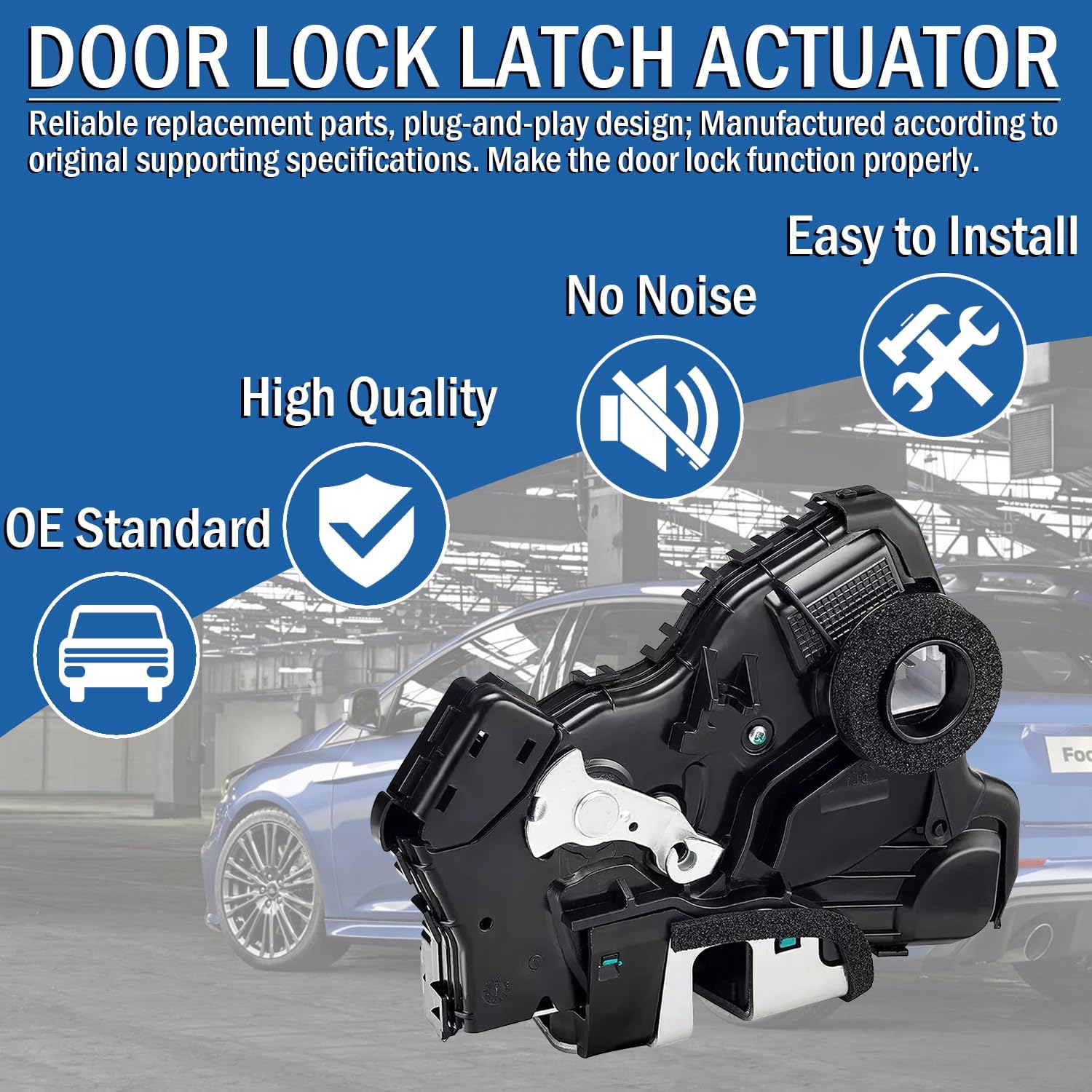 Qagea Front Right Passenger Side Door Lock Latch Actuator Motor Fits for Toyota 4Runner Tundra Camry Corolla RAV4 Lexus ES350 GX460, Replaces 69030-06200, 69030-0C050, 931-403