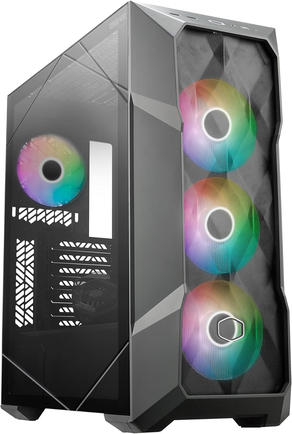 Cooler Master TD500 MAX ATX Mid-Tower Case, Custom Atmos 360 MAX AIO, GX II Gold 850W ATX 3.0 PSU, Mobius 120P ARGB PWM Fan, Type C, Two-Stage Power Connector, Pre-Routed Cable Management