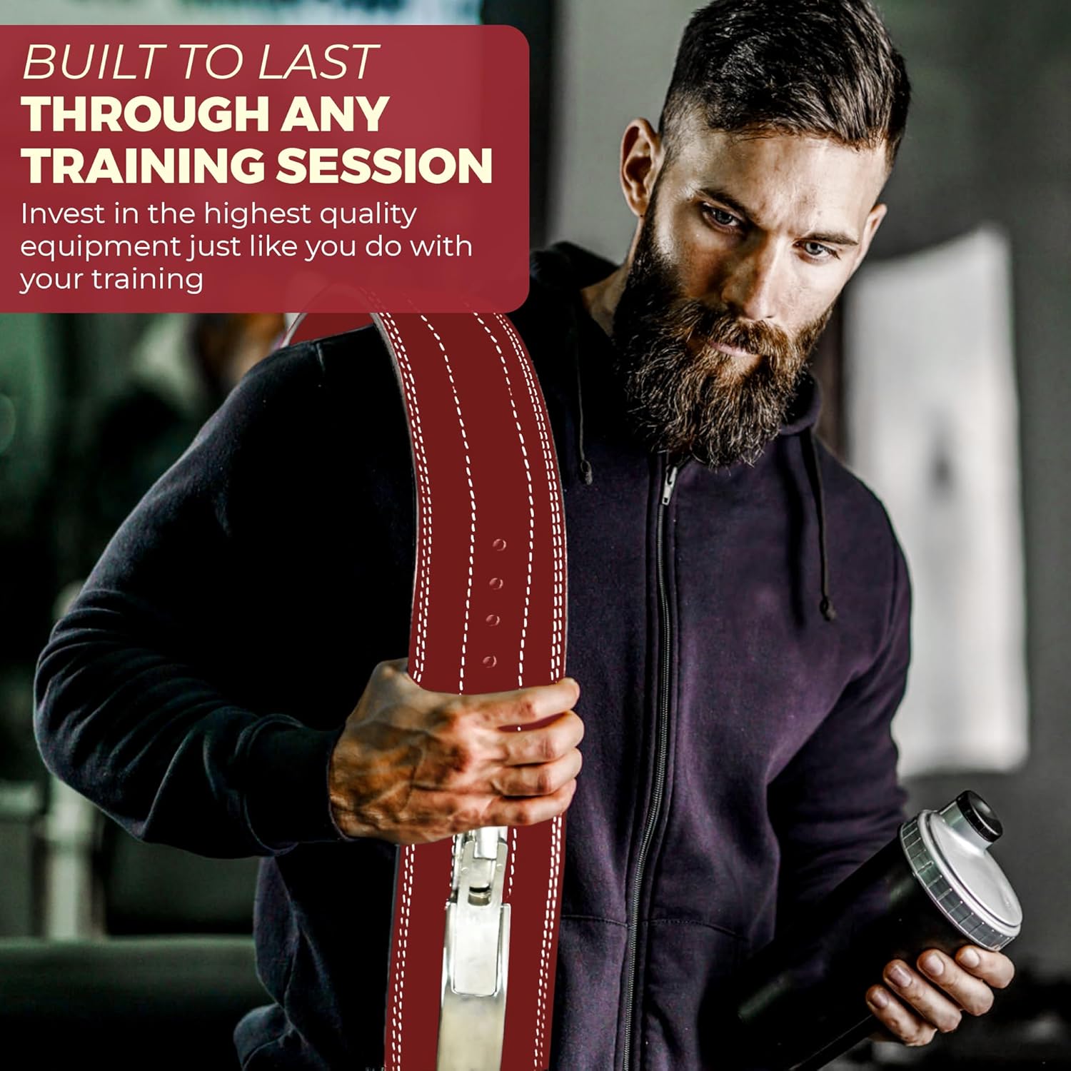 Flexz Fitness Lever Weight Lifting Belt Leather - 10MM 13MM Powerlifting Gym Belts for Men & Women - Lower Back Support for Weightlifting Deadlifts Squats Heavy Duty IPF Bodybuilding