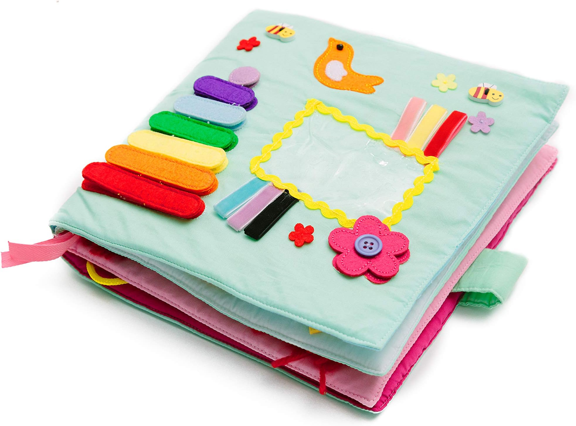 play with quiet book, educational toy, toddler activity book, busy book, toy book- Multi color
