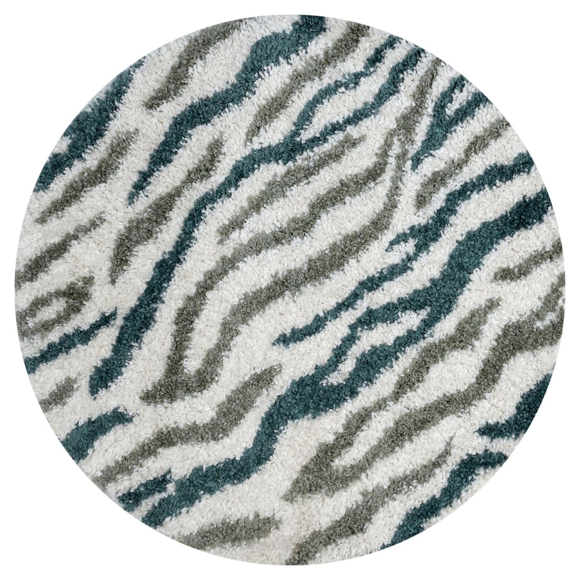 The Rugs Green Moodi Shaggy Nyra Rug - Ø 120 Cm