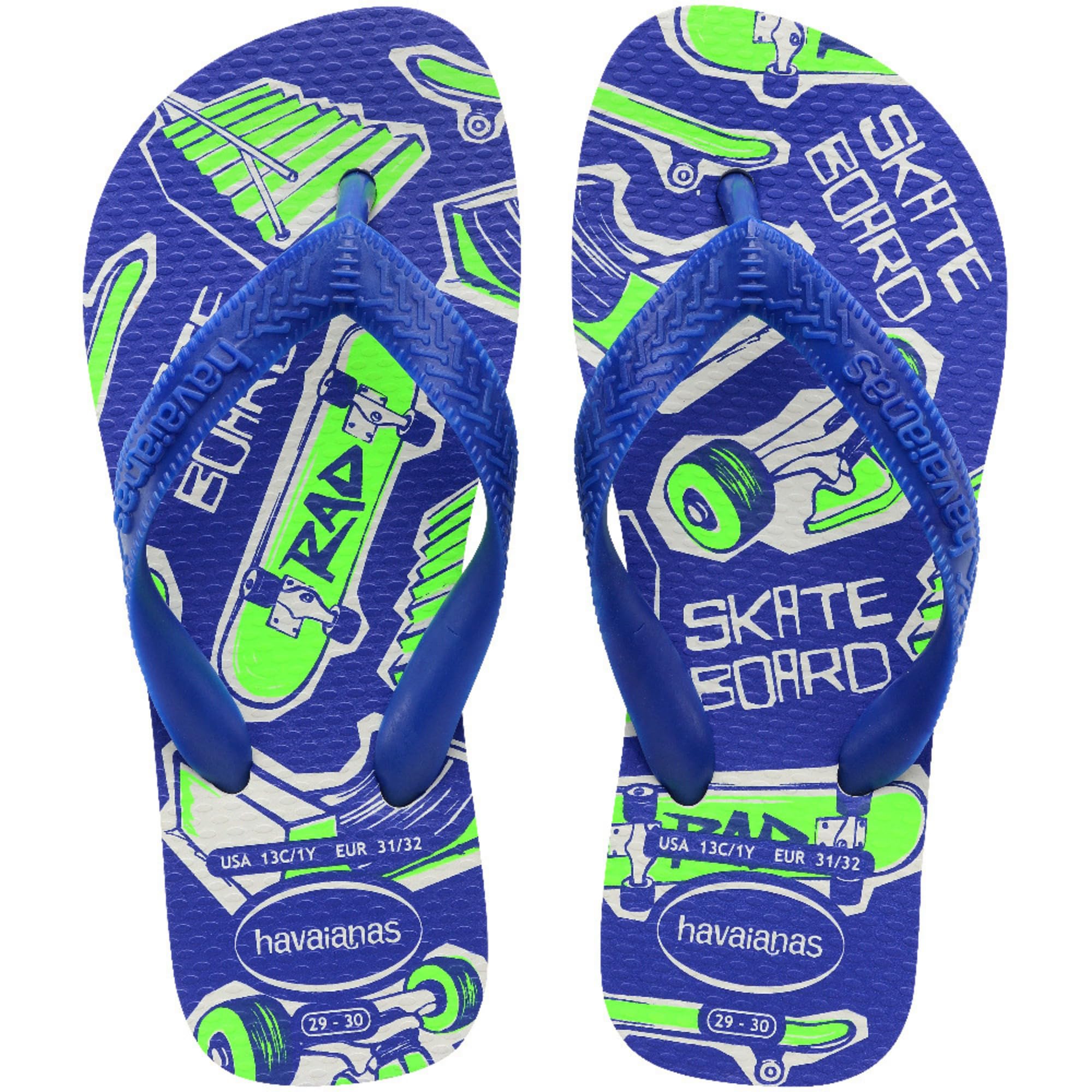 Havaianas Kids Athletic Boys FlipFlop White/Blue 9/9.5 UK Child