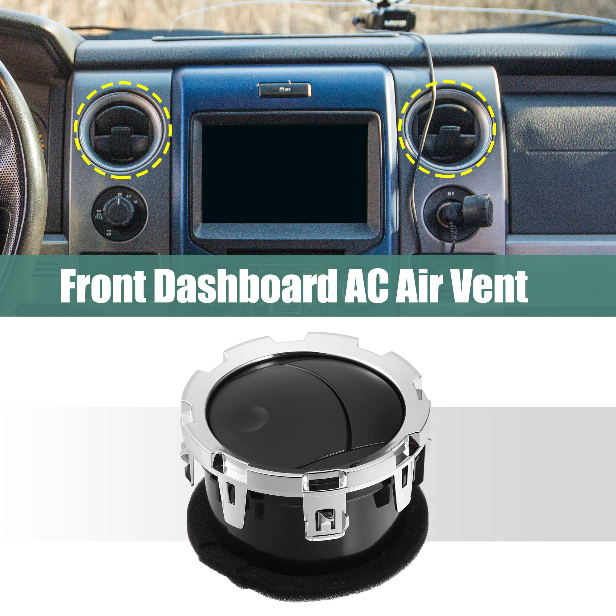 X AUTOHAUX 4 Pcs Front Dashboard Air Vent AC Heater - View #10