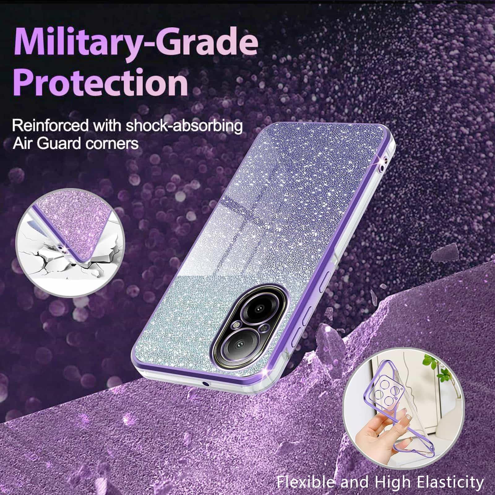 HAOYE Cover per Xiaomi Redmi Note 11 Pro 4G/5G / Note 12 Pro 4G con Girevole Anello, Custodia con Copertura della Fotocamera Scorrevole, Silicone TPU e PC Protettiva Bumper. Verde