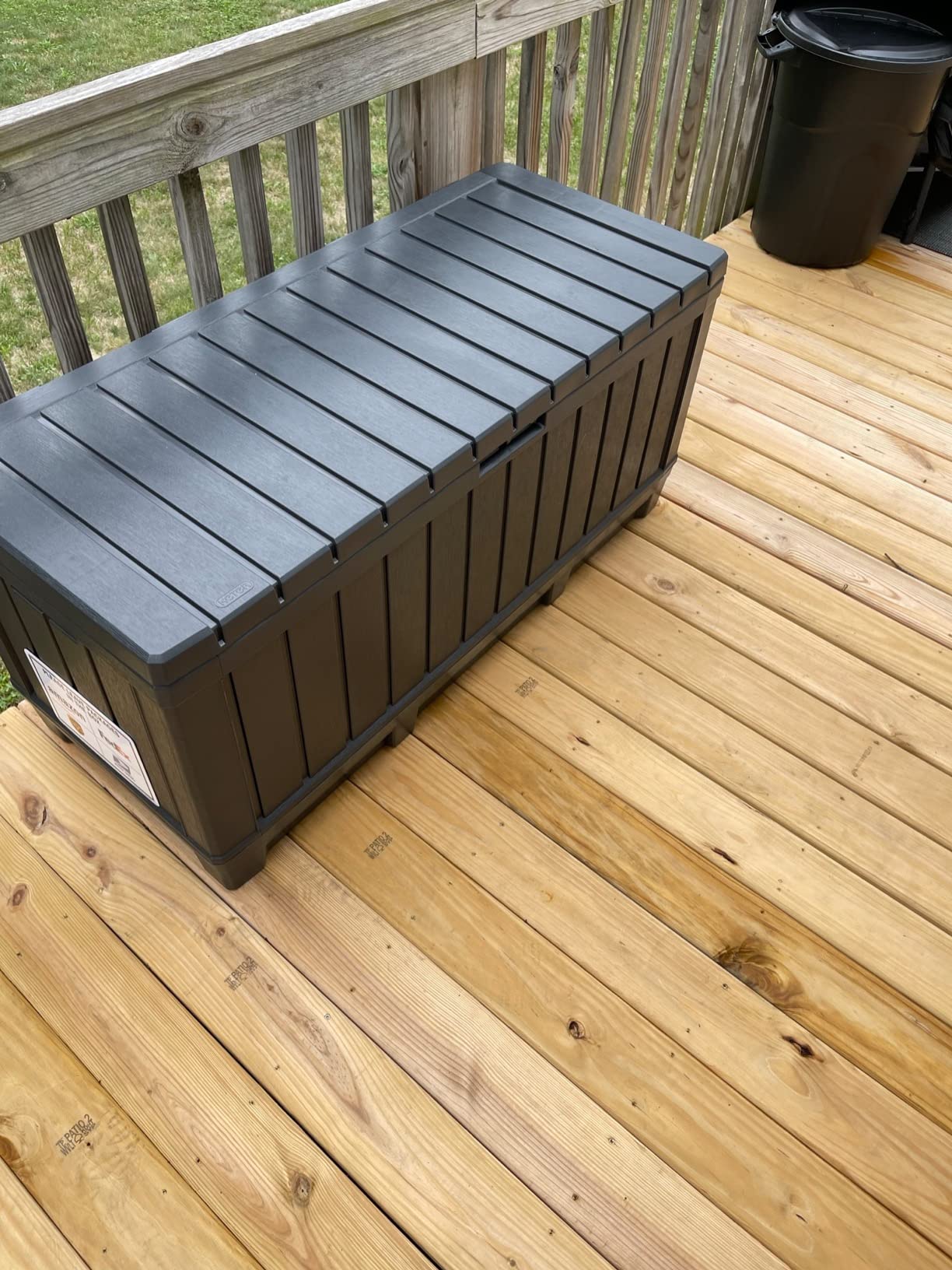 23/mo Finance Keter Kentwood 90 Gallon Resin Deck