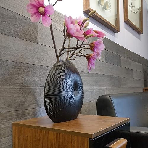 Miniatura 21 de COLAMO 10 tablones de madera de pino real de mezcla gris, para pegar en paneles de madera para pared, tablones de pared autoadhesivos para sala