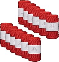 Vista 110 de Makromecity, Cordón de macramé de un solo hilo de 3 mm x 100 yardas (300 pies) Hilo de algodón azul marino de 3 mm de un solo hilo para arte