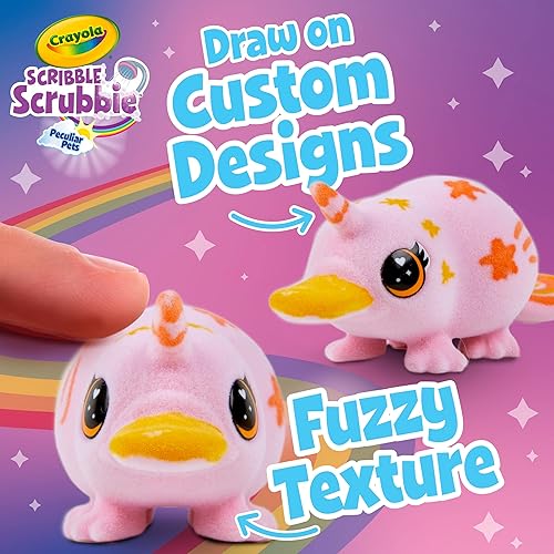 Miniatura 4 de Crayola Scribble Scrubbie Peculiar Pets - Juego de bañera de arcoíris, juguete de aseo para mascotas para niñas y niños, animales de juguete,