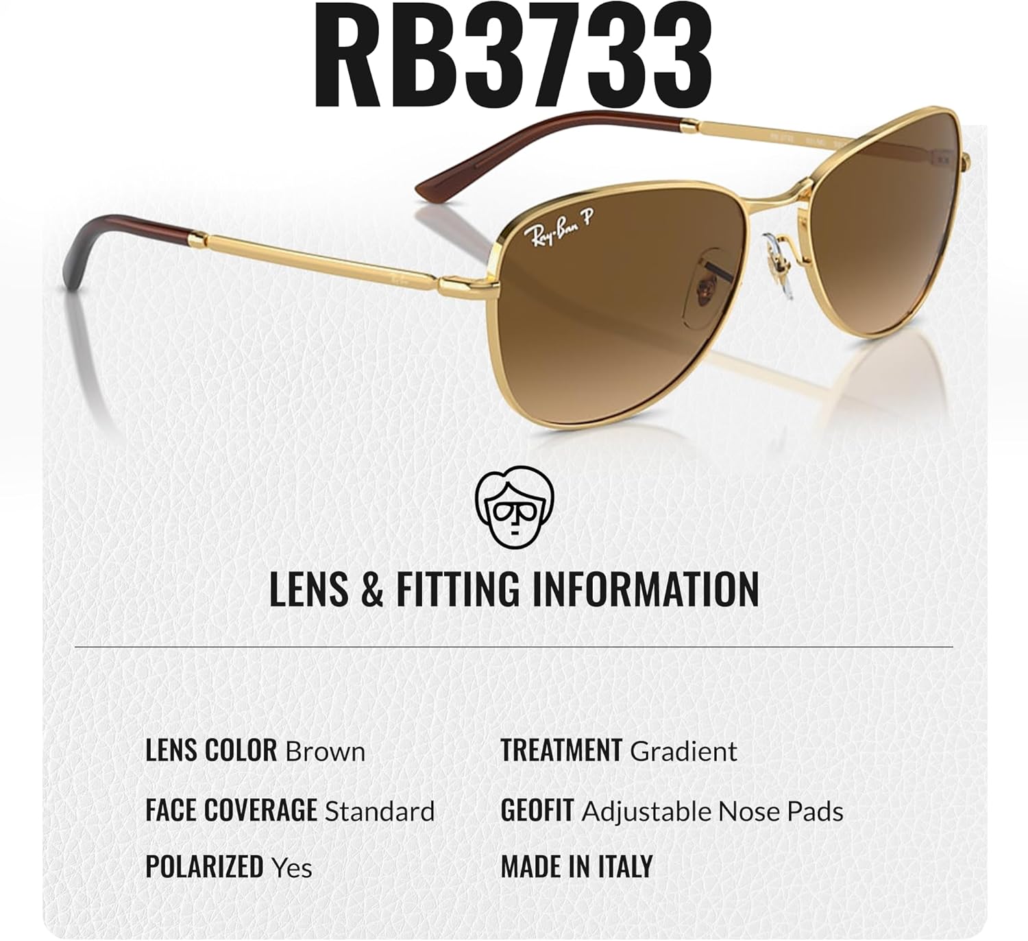 Ray-Ban RB3733 Pilot Shaped Sunglasses for Men & Women with Official RAYBAN Eyewear Kit
