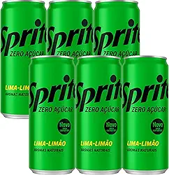 Sprite Zero Açúcar Lata 310ml - Pack com 6 Unidades