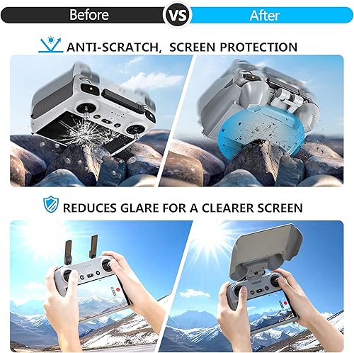 Miniatura 9 de STARTRC RC2 Protector de pantalla de parasol y antirreflejos de vidrio templado mate para DJI Mini 4 proMini 3 Pro RCRC2 Accesorios de control