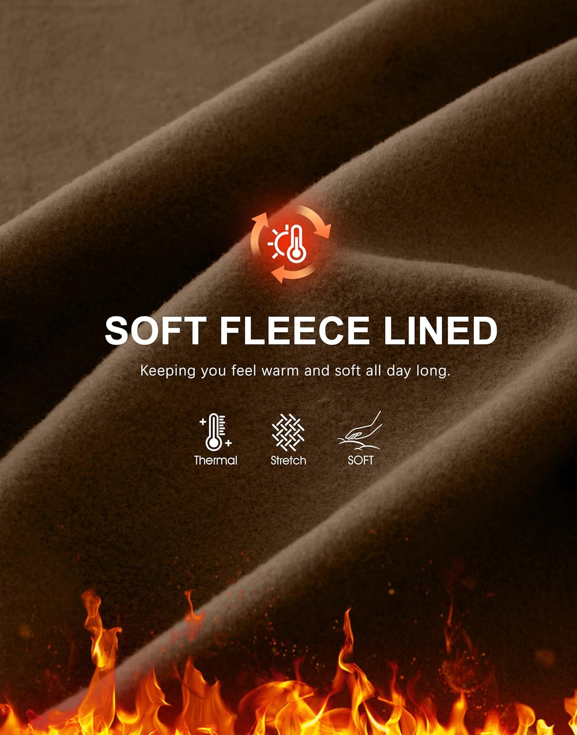 G Gradual Men's Fleece Joggers with Zipper Pockets Winter Warm Pants Water Resistant Athletic Workout Gym Sweatpants for Men - Image 5