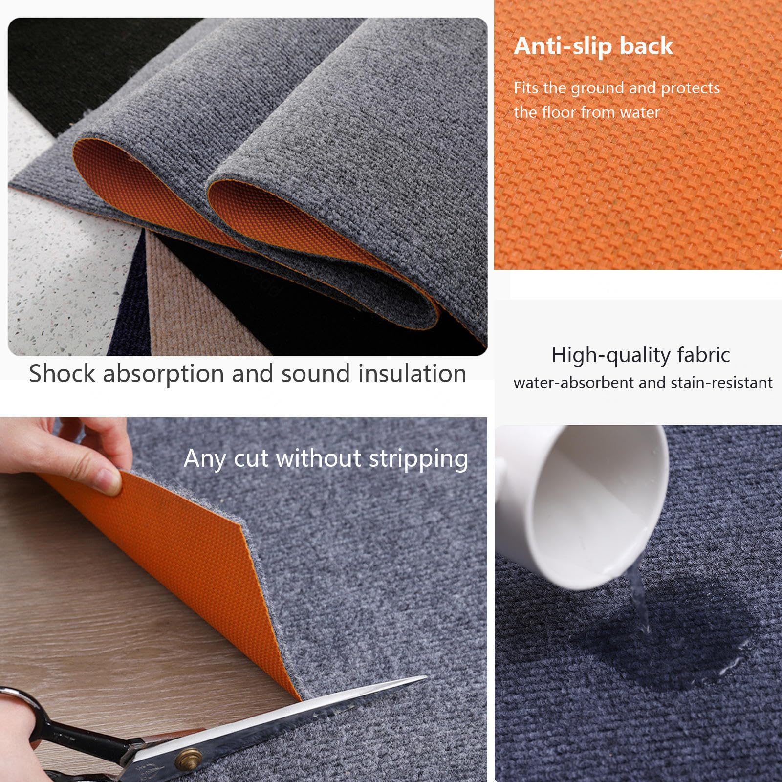 Tappeto per Sedia con Ruote Antiscivolo, AntiGraffio,Durevole nel Tempo, Tappeto Studio, Tappeto Gaming Pavimento per Parquet e Pavimenti Duri/Piastrelle,Gray-90×120cm