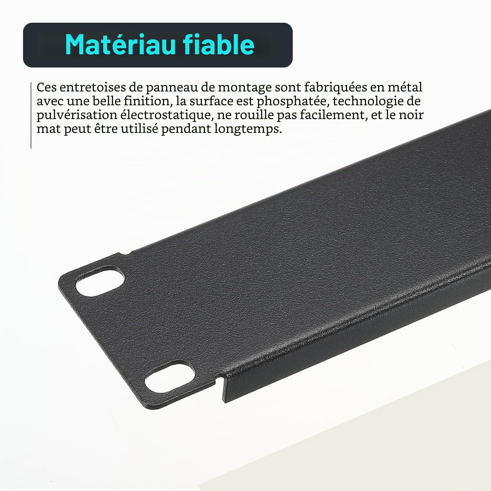 PATIKIL 2 Set 1U,2U,4U Vierges Panneau Métal Support Mont 19 Pouce Noir | Remplisseur Panneau Mont Espaceur Support vierges Panneau Kit pour Enceinte Serveur Support Cabinet