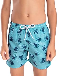 Shorts Infantil Mash Estampado Com Cordão Ajustável Meninos Praia Verão Criança