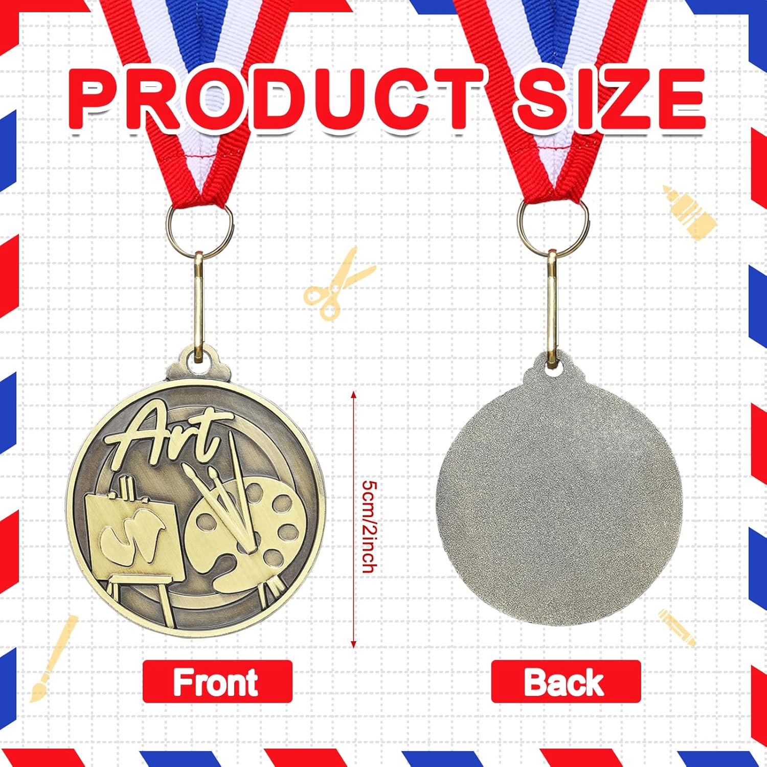 Quelay 30 Pcs 2'' Gold Medals for Awards Winner Bulk with Neck Ribbons Metal Trophy Award Prize Gift for Kids Students Adults School Graduation Participation Competitions