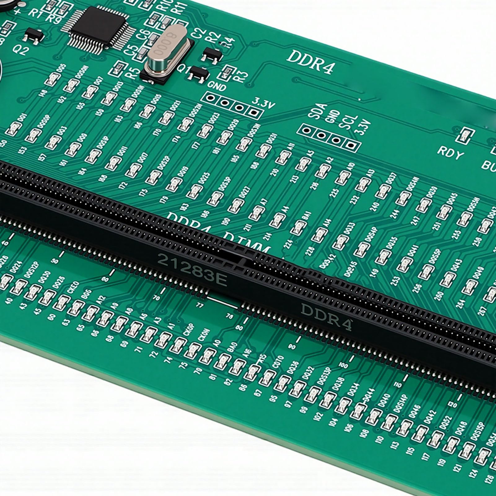Tester di Memoria RAM DDR4, Analizzatore Diagnostico di Memoria Alimentato a Batteria USB, Tester Indicatore LED con Funzione di Masterizzazione SPD per Computer Server Desktop Portatili