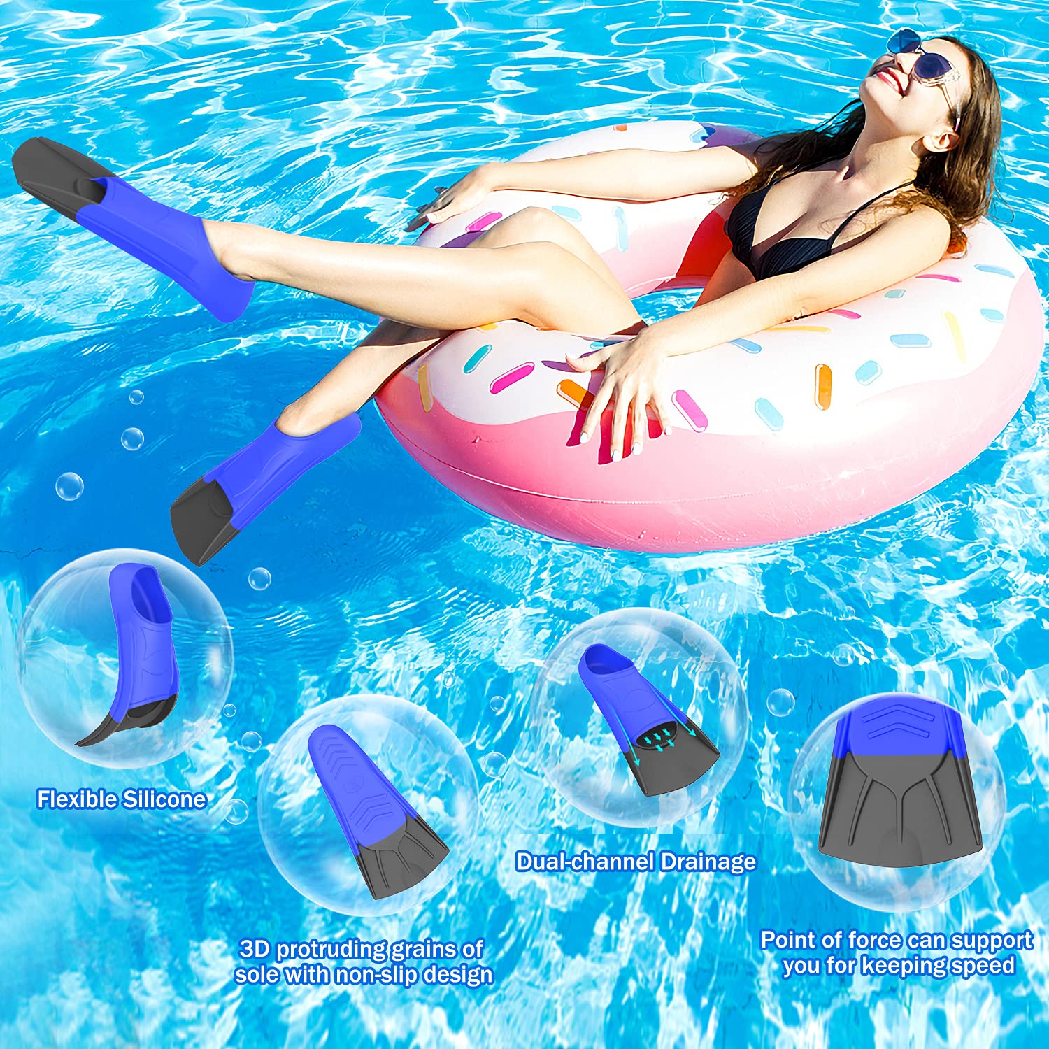Gintenco Aletas de Buceo, Aletas de Snorkel para Hombres y Mujeres,Freediving y Pesca submarina, Unisex Adulto
