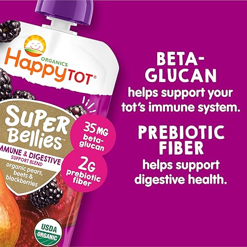 Miniatura 10 de Happy Tot Organics Super Bellies - Paquete variado, 4 onzas (paquete de 16)