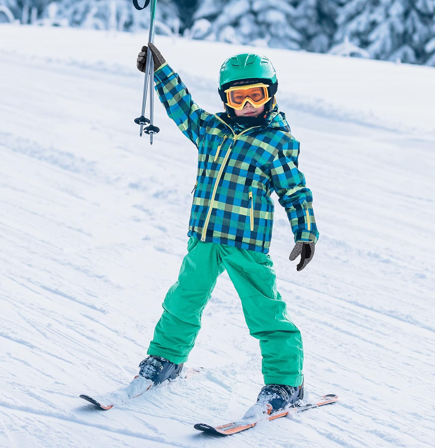 ANDORRA Kids Ski Gloves Waterproof Winter Children's Snow Gloves