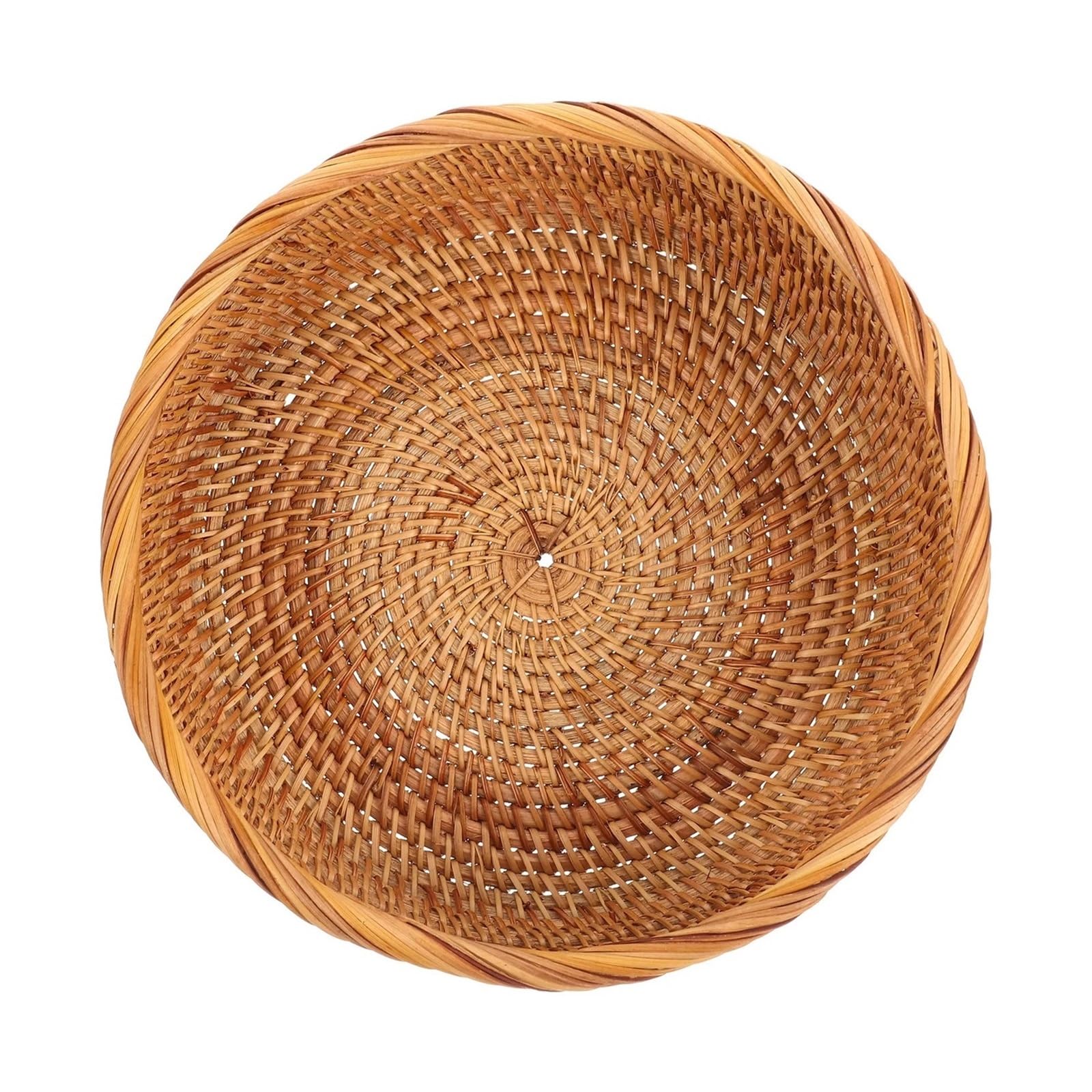 1pcs Handcrafted Rattan Woven Basket For Fruits Vegetables Snacks Bread Storage Rustic Decorative Kitchen for Fruits
