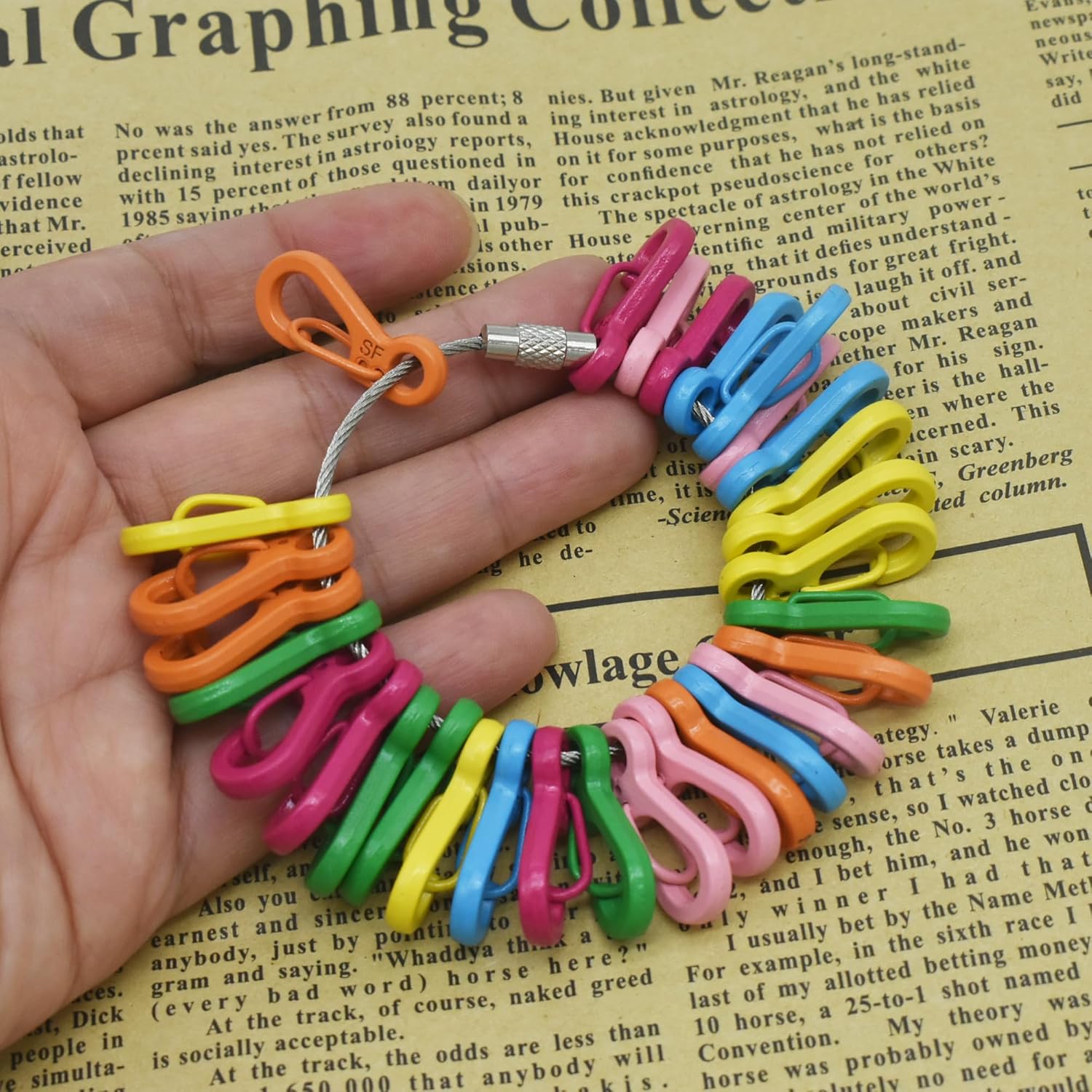 Mini Carabiner Clips with Metal Spring Wiregate Hook and Little Eye Hole for Keychain Backpack Clasps - Image 7