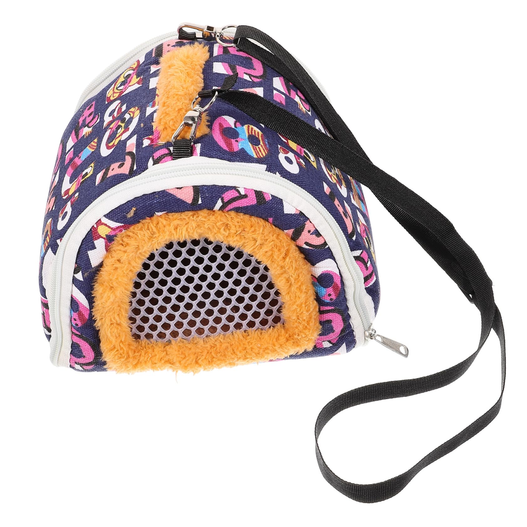 HOLIDYOYO Animal Carrier Bag Portable Hamster Travel Pouch with Breathable Mesh for Hamsters Gerbils Guinea Pigs and More Convenient Zipper Design for Outdoor Adventures